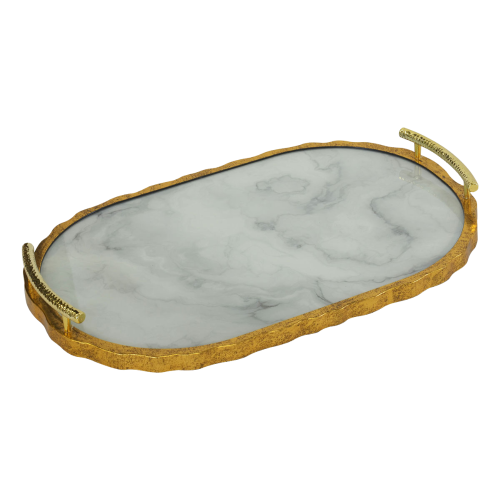 Lava Marble Effect Serving Tray - Carly Thella Interior