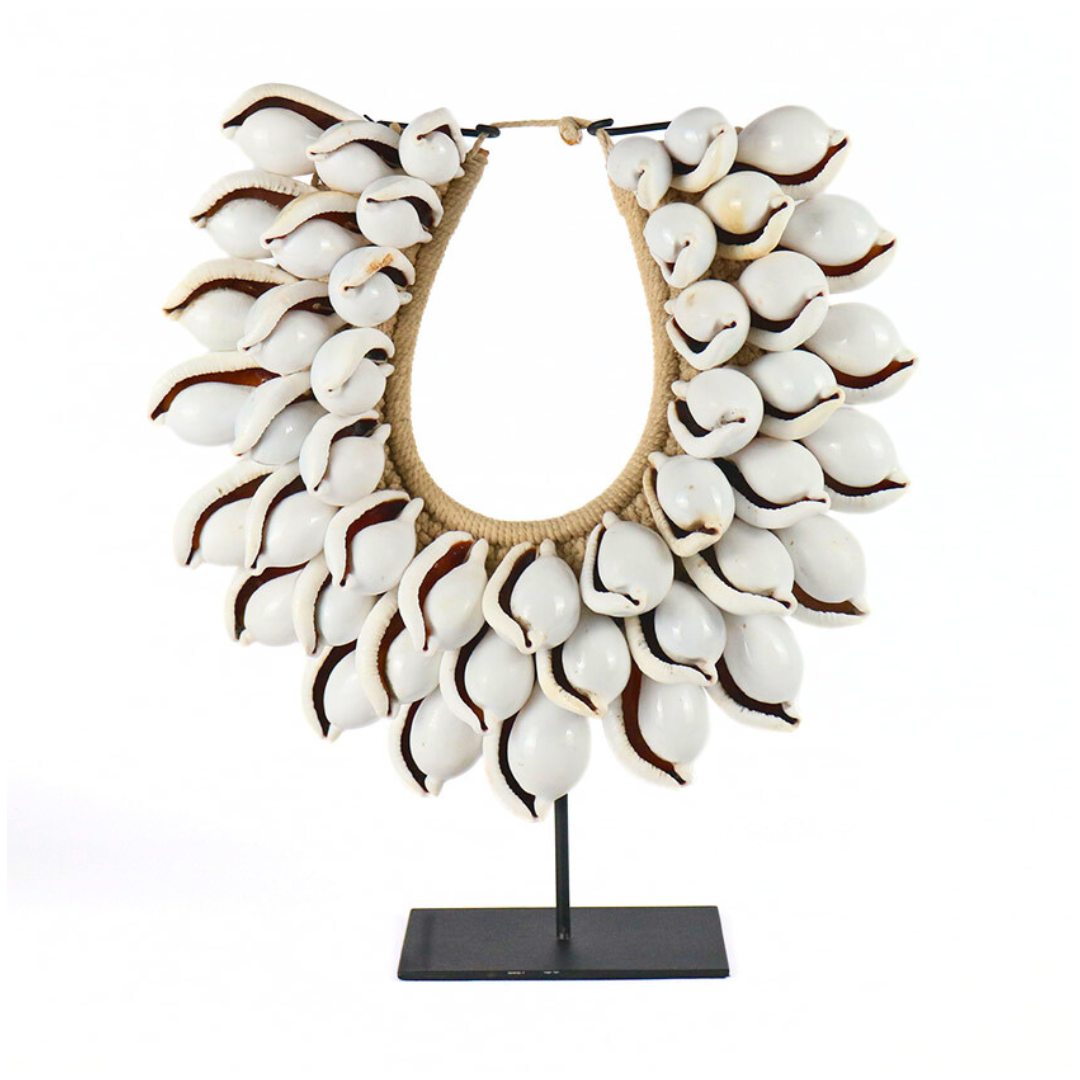 Necklace Shell on Metal Stand Ornament CARLY THELLA INTERIOR DECOR