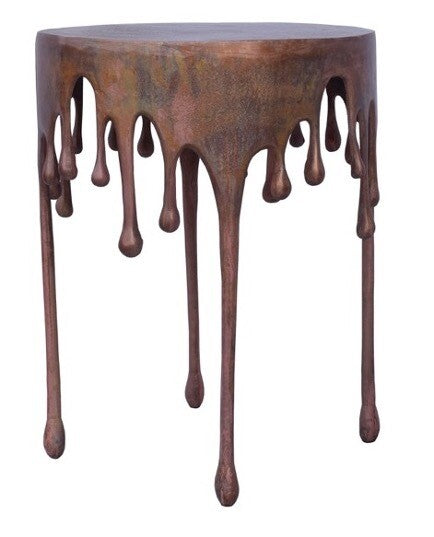 Elmore Wax Drip Aluminium Side Table FourCorners