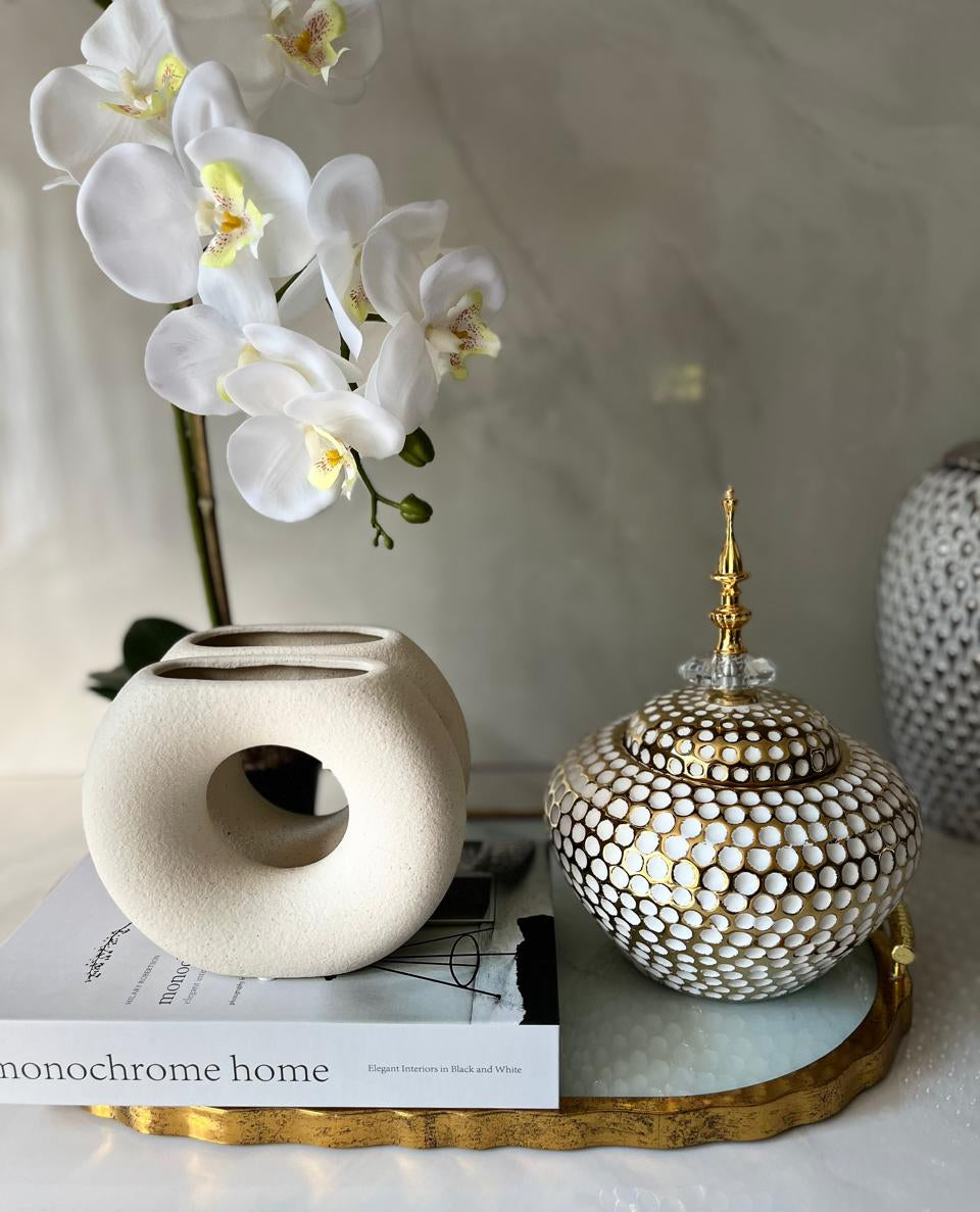 Donut Vase with Textural Presence