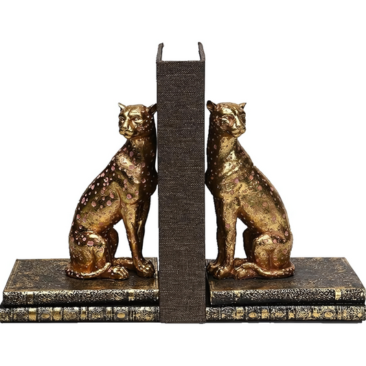 Cheetah Bookend Statues