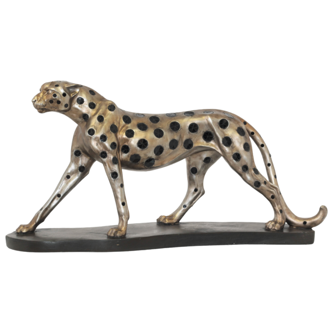 Walking Cheetah on Base Sculpture Trans Natal