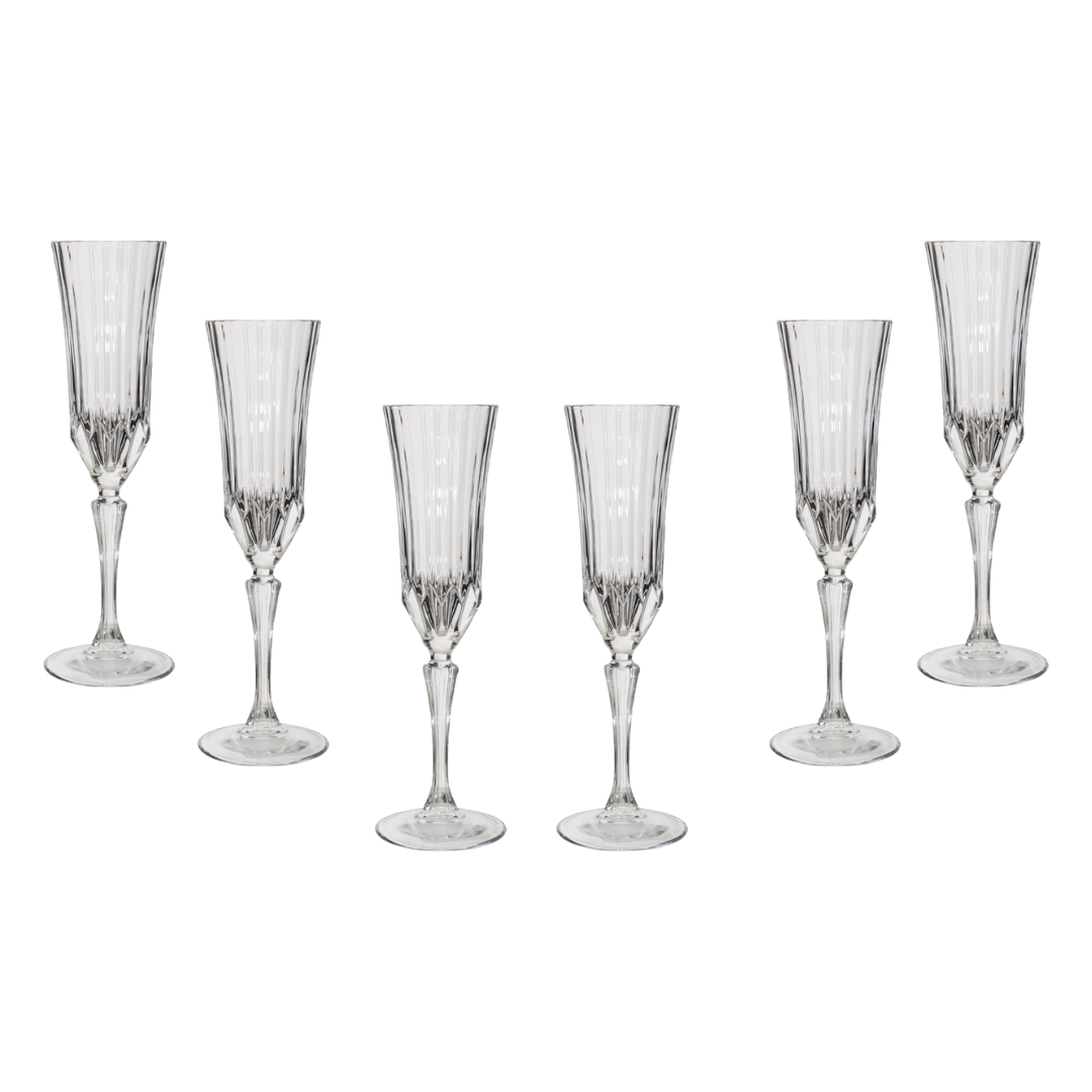 Luxury Crystal Champagne Flute Set CARLY THELLA INTERIOR DECOR