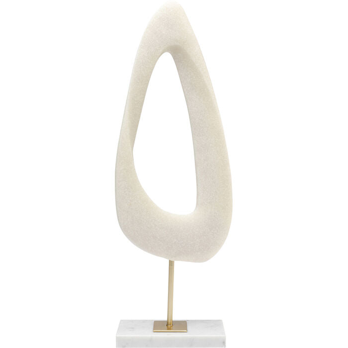 Alkin Teardrop Modern Abstract Sculpture with Marble Base
