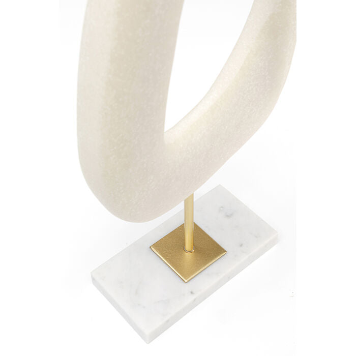 Alkin Teardrop Modern Abstract Sculpture with Marble Base