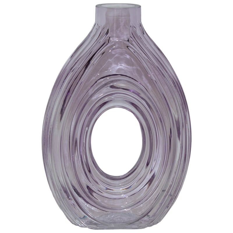 Lilic Oval Glass Vase CARLY THELLA INTERIOR DECOR