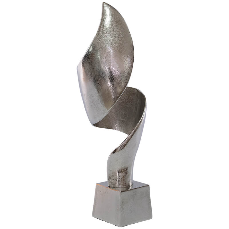 Abstract Silver Swirl Sculpture Trans Natal