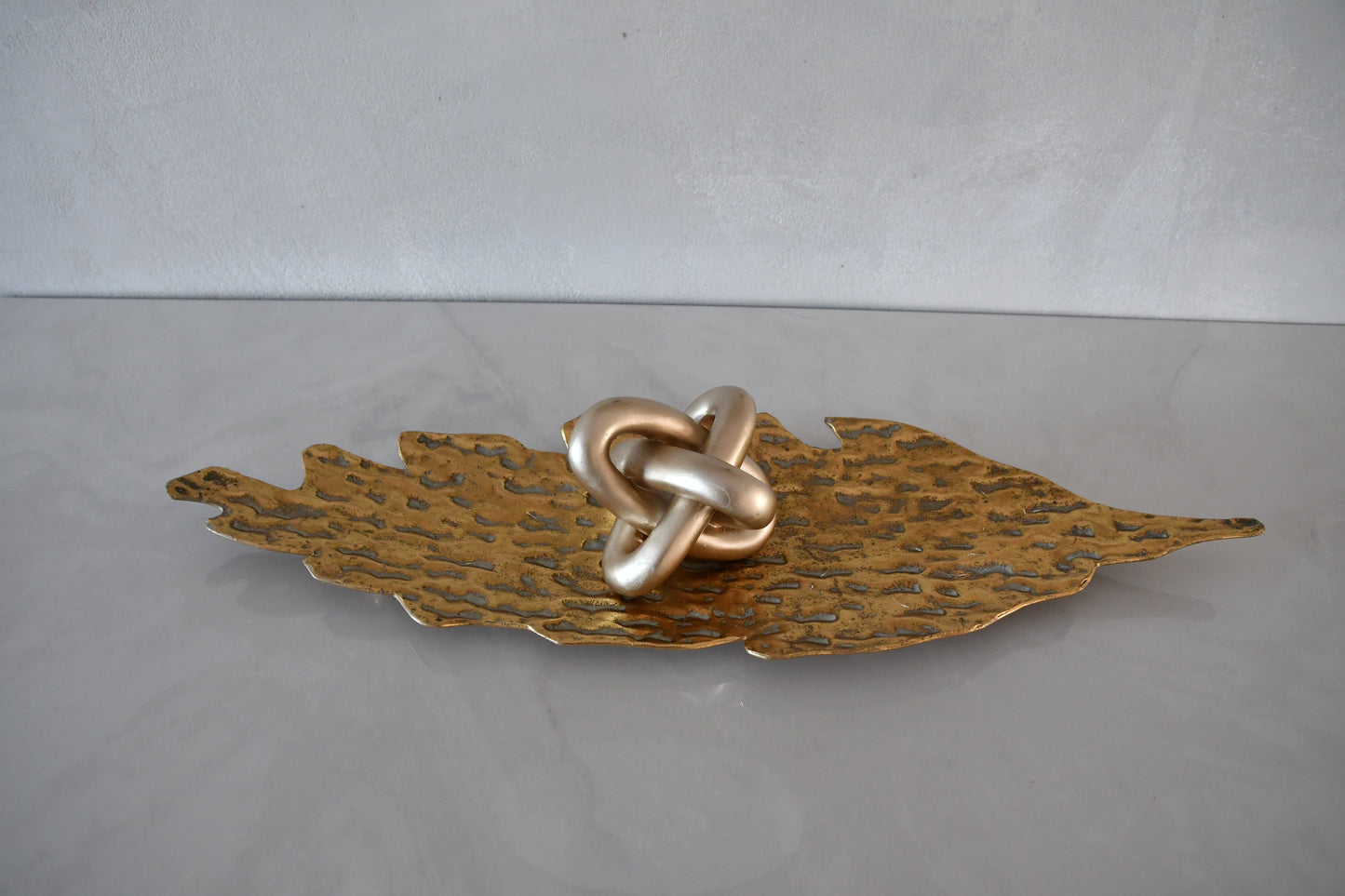 Leaf Tray Antique Gold