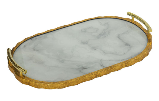 Lava Marble Effect Serving Tray - Carly Thella Interior
