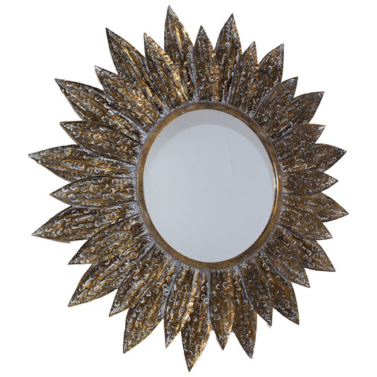 Solaria Sunburst Metal Wall Mirror