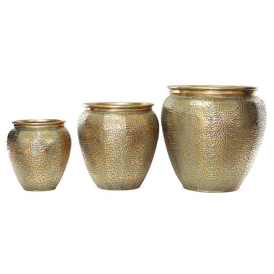 Grifflin Hammered Metal Vase