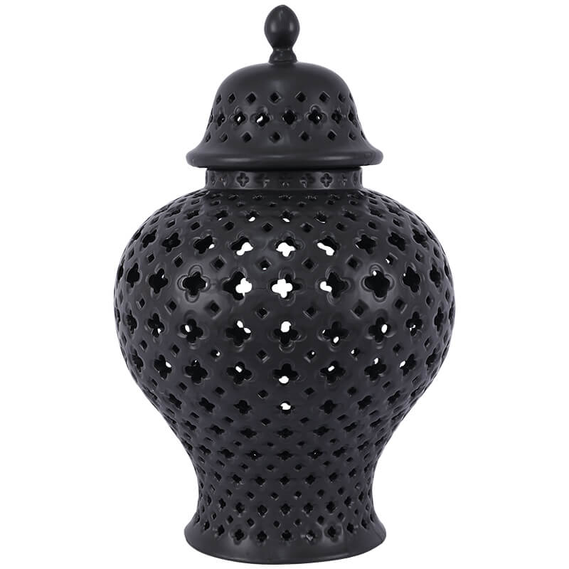 Perforated Ginger Jar with Lid Trans Natal