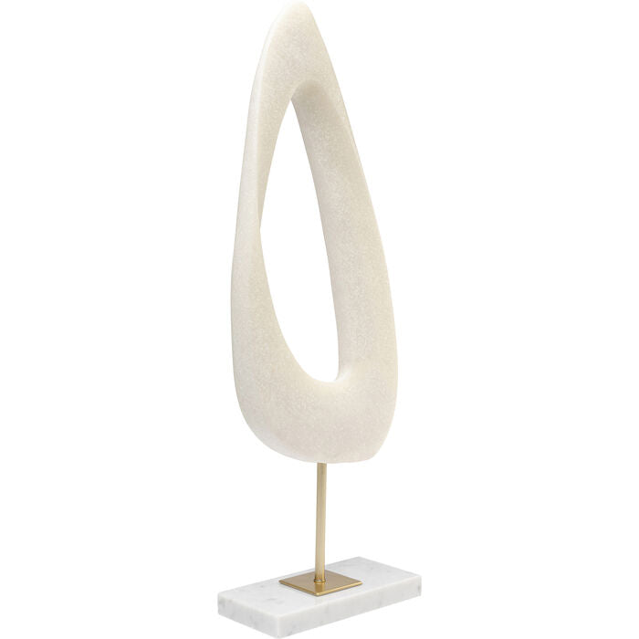 Alkin Teardrop Modern Abstract Sculpture with Marble Base