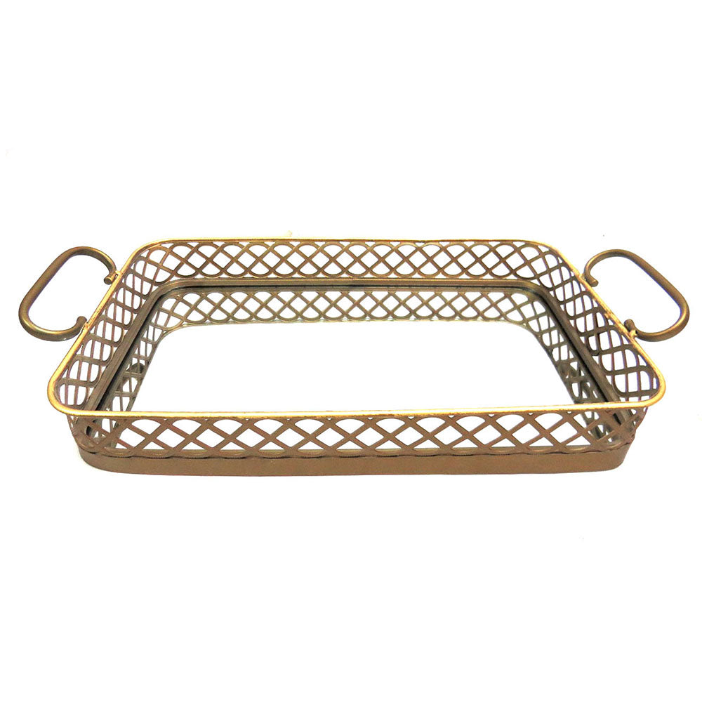 Magot Antique Gold Mirrored Tray CARLY THELLA INTERIOR DECOR