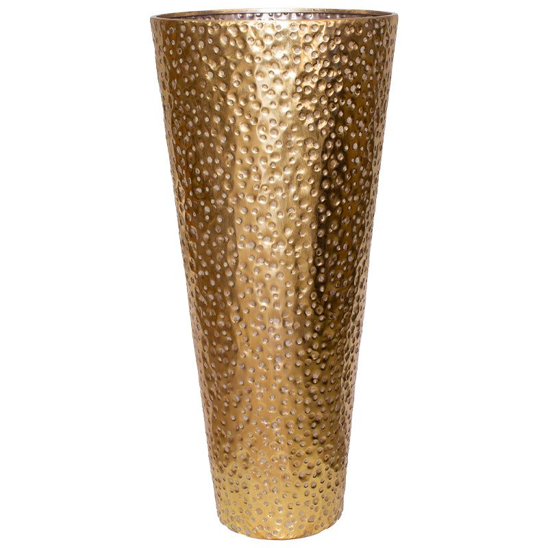 Coleshill Hammered Gold Metal Vase