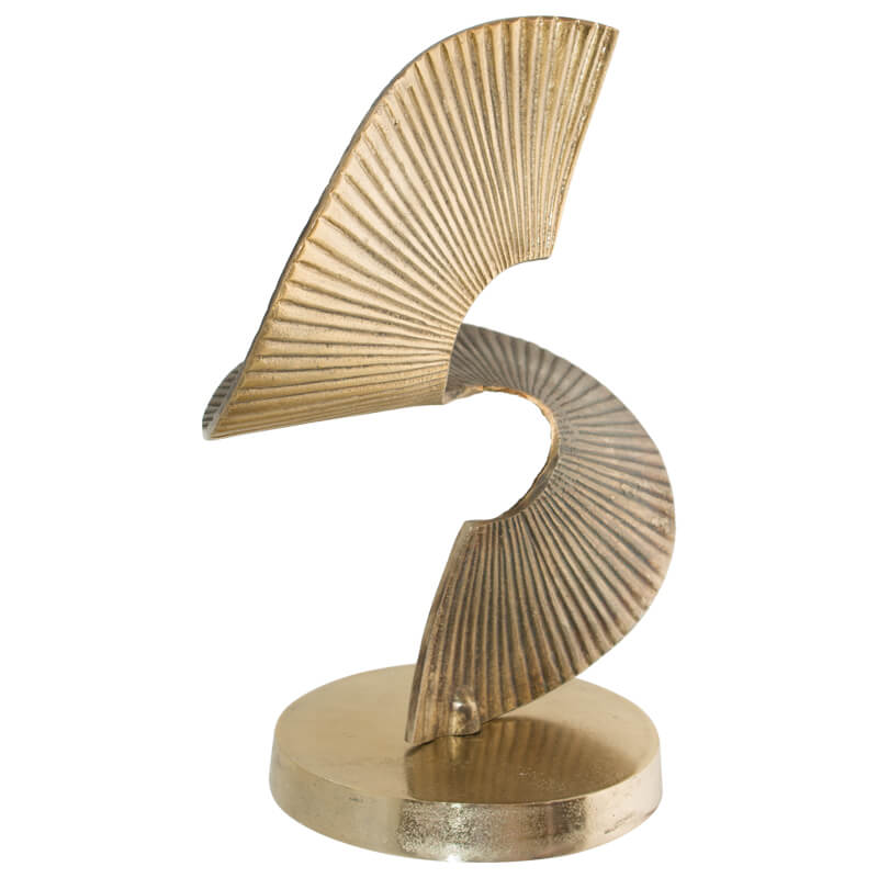 Radiant Spiral Brass Sculpture