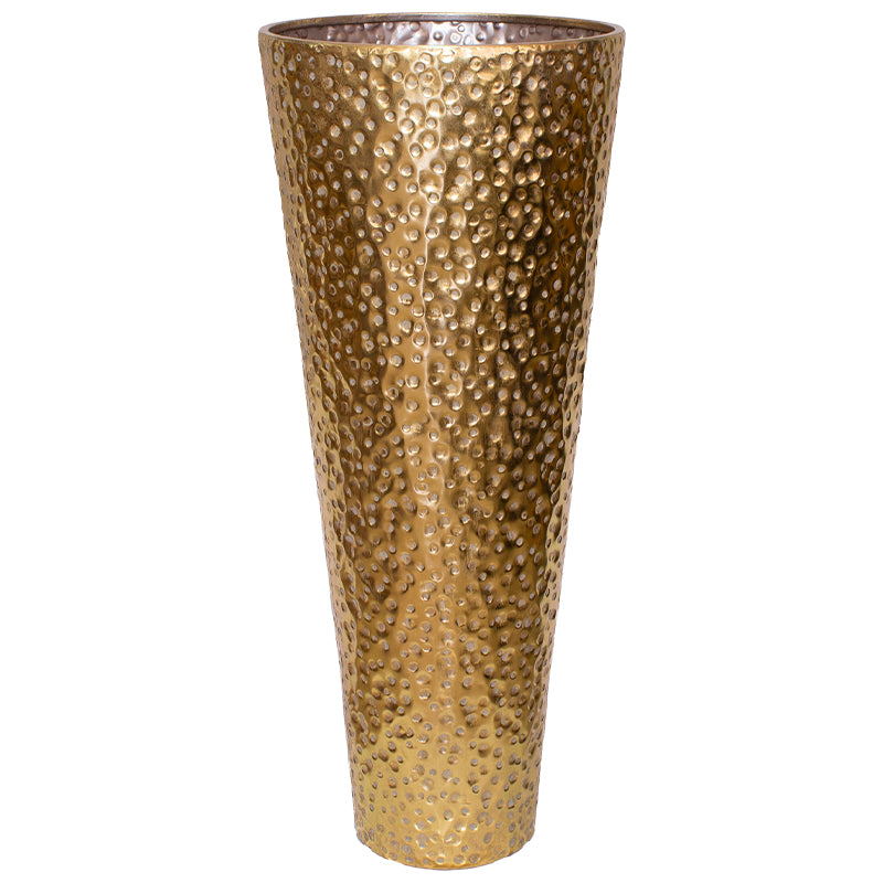 Coleshill Hammered Gold Metal Vase