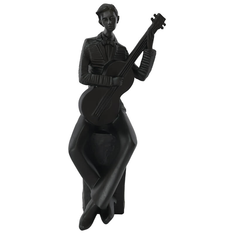 Melodic Guitarist Sculpture Matte Black Finish