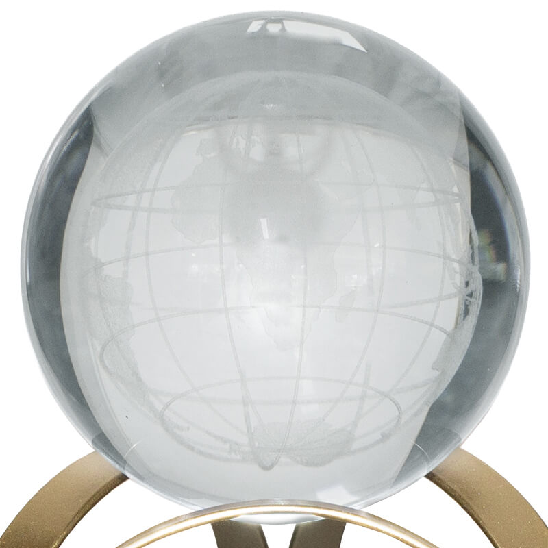 Global Map Ball on a Gold Metal Stand Decor CARLY THELLA INTERIOR DECOR