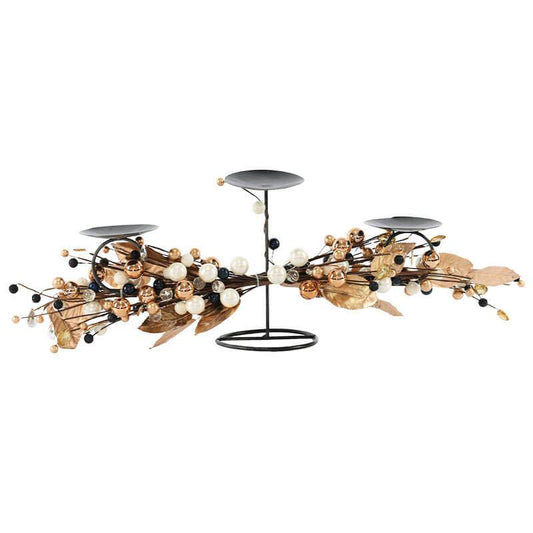 Rustic Luxe Gold Three Candle Holder Trans Natal