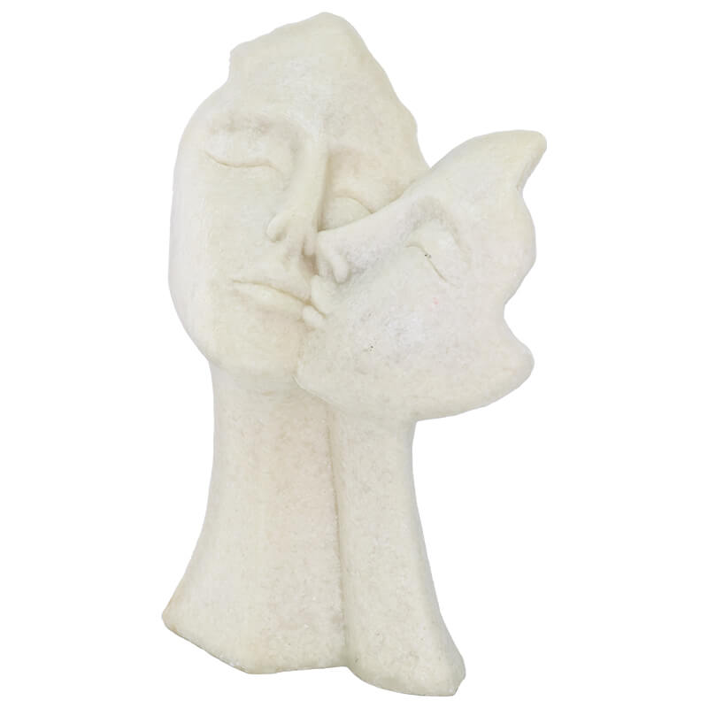 Eternal Embrace Sculpture – White Stone Finish