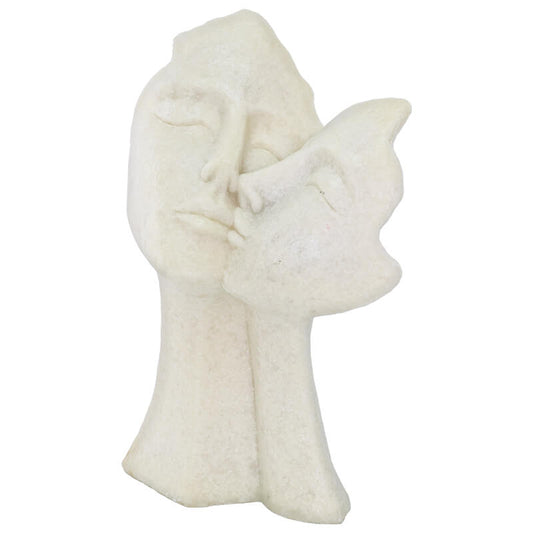Eternal Embrace Sculpture – White Stone Finish