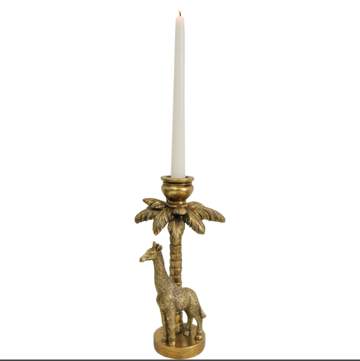 Giraffe Palm Tree Candle Holder