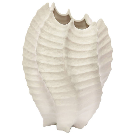 Seaform Ceramic Shell-Inspired Vase – Modern Coastal Décor Accent Trans Natal