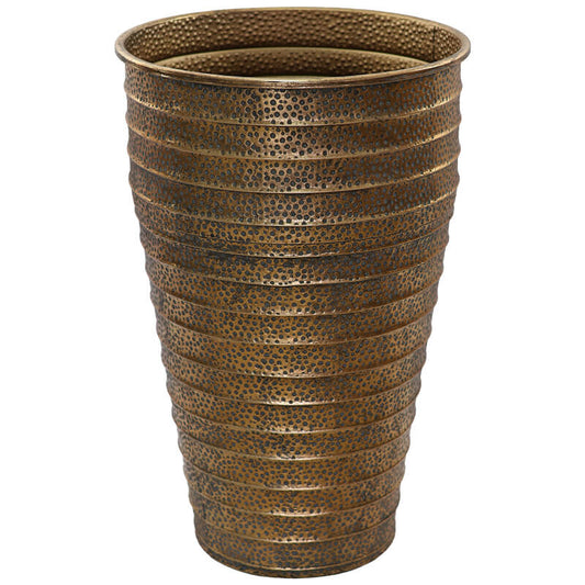 Baudel Antique Bronze Perforated Metal Planter