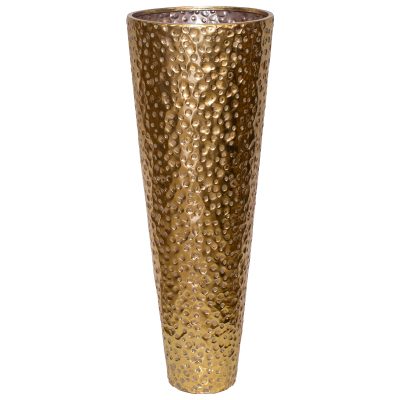 Coleshill Hammered Gold Metal Vase