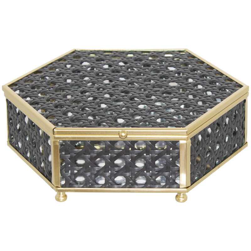 Rhodes Hexagon Decorative Storage Box CARLY THELLA INTERIOR DECOR
