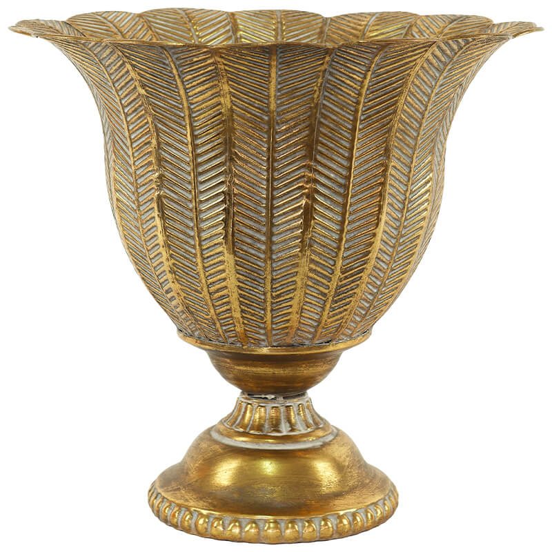 Titus Gold Leaf Decorative Vase Trans Natal