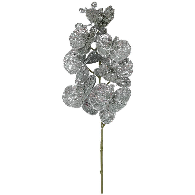Glittered Floral Spray Orchid Trans Natal