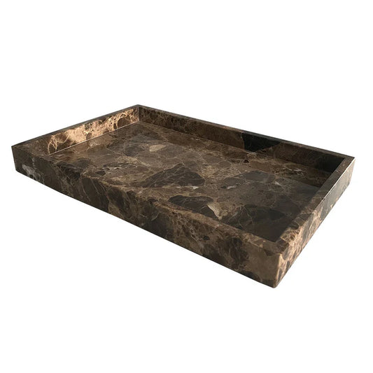 Natural Emperador Marble Tray