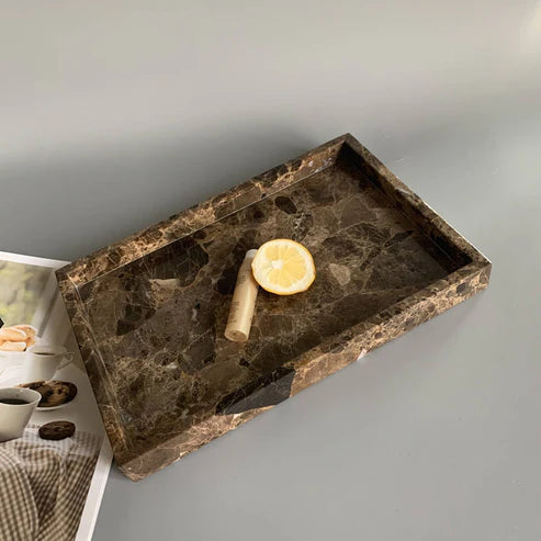 Natural Emperador Marble Tray Xiamen Shengjiaxing Technology Co., Ltd