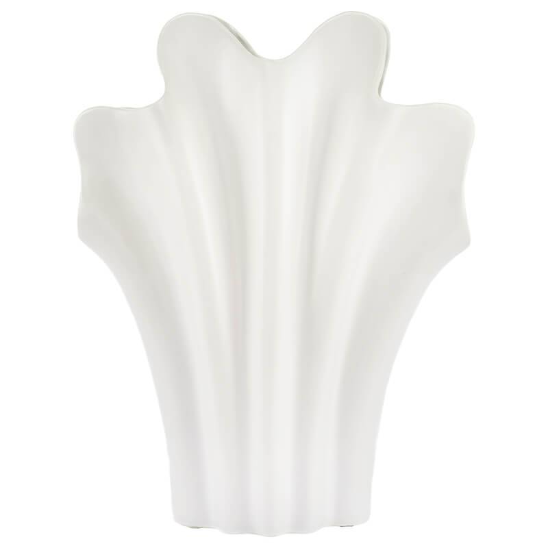 Modern Sculptural White Ceramic Vase Trans Natal