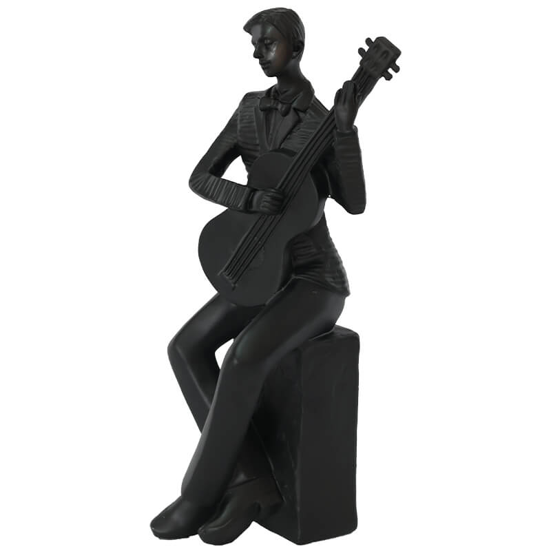 Melodic Guitarist Sculpture Matte Black Finish