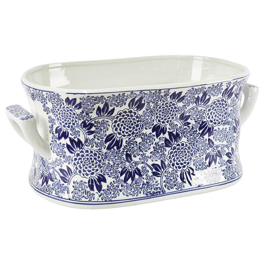 Dynasty Rectangular Floral Planter with Handles Satsuma Enterprise