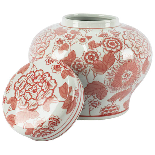 Kangxi Blush Floral Ginger Jar Trans Natal