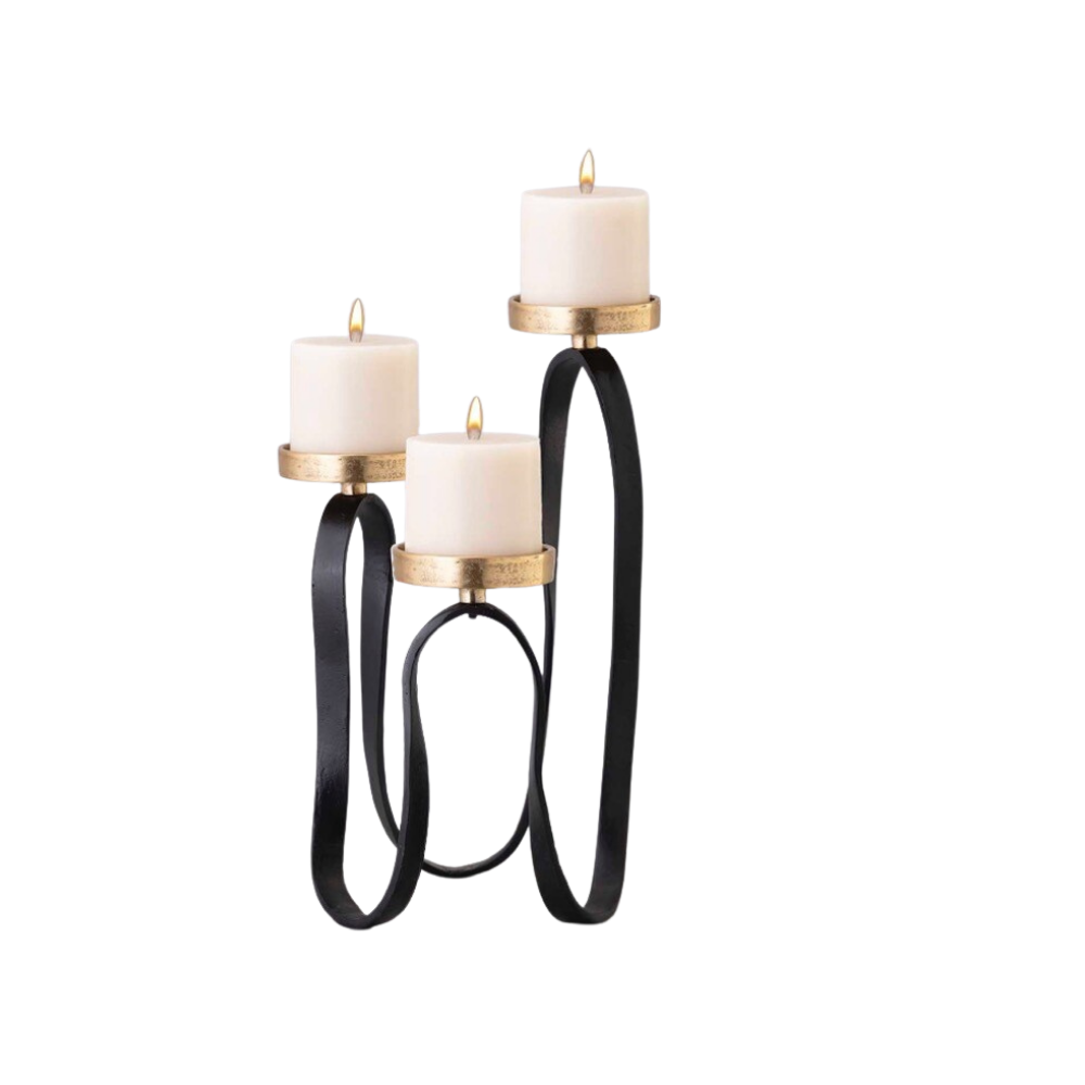 Octo Aluminum Fireplace Candelabra - Carly Thella Interior