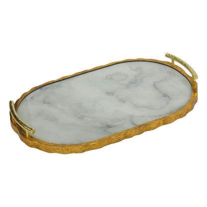 Lava Marble Effect Serving Tray - Carly Thella Interior