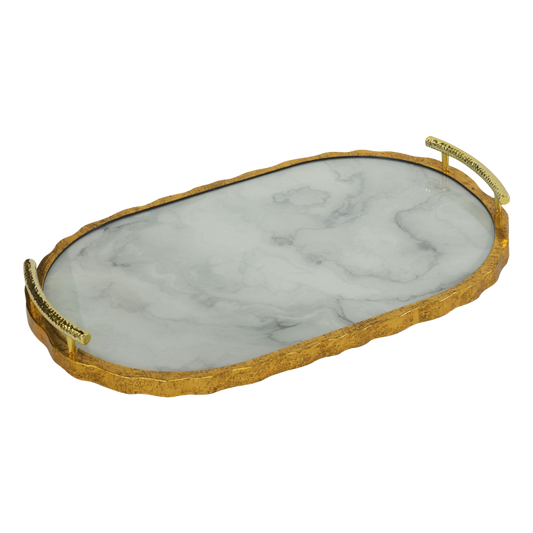 Lava Marble Effect Serving Tray - Carly Thella Interior