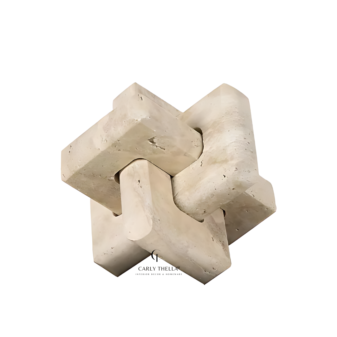 Geometric Travertine Natural Paperweight