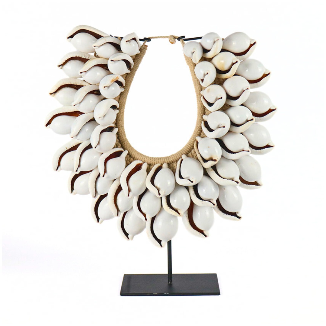 Necklace Shell on Metal Stand Ornament