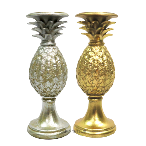 Palm Pineapple Candle Holders