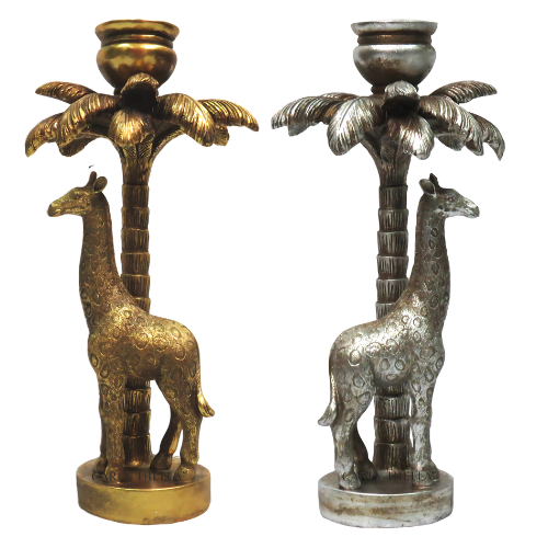 Giraffe Palm Tree Candle Holder