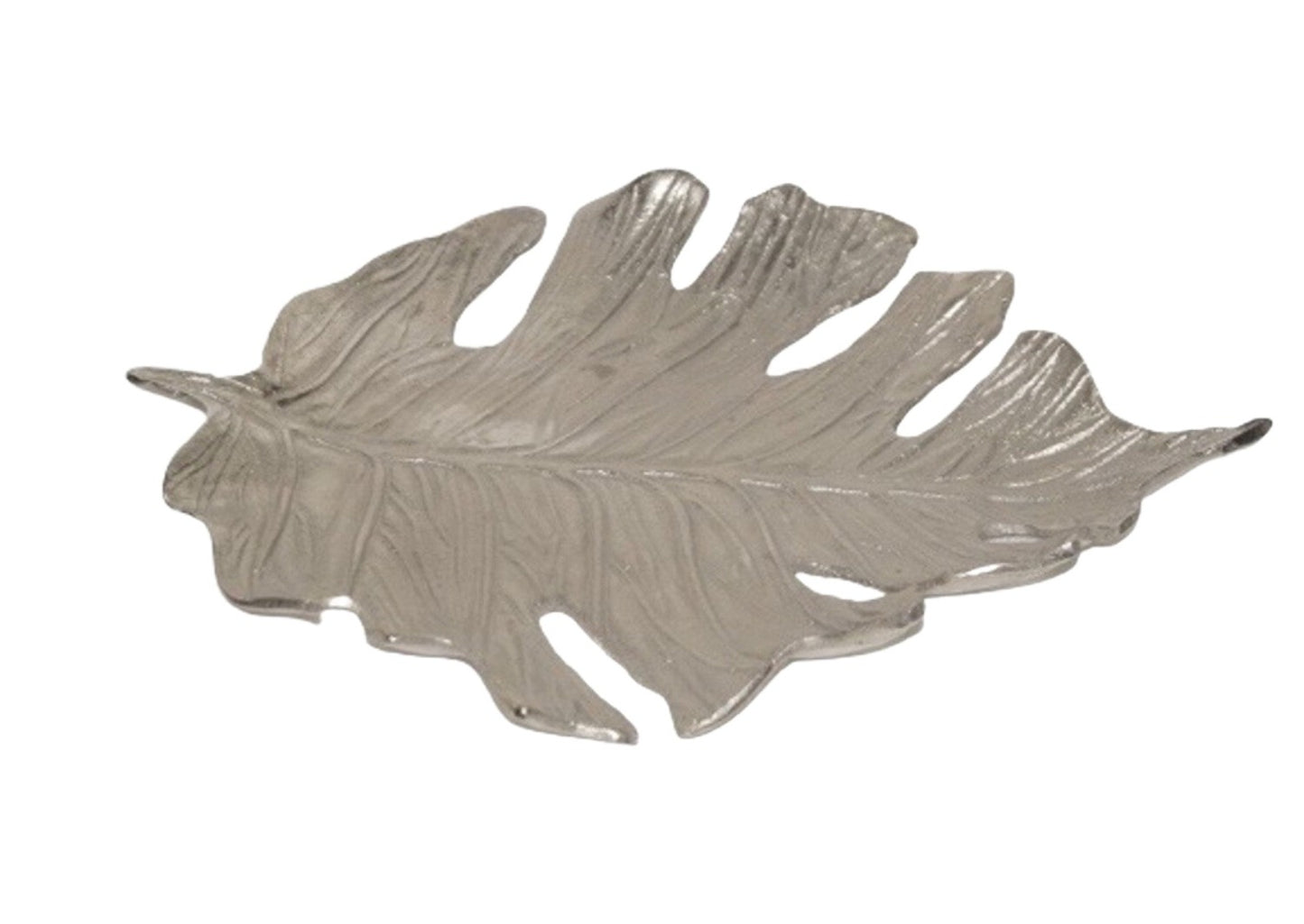 Nickel Leaf Decorative Tray