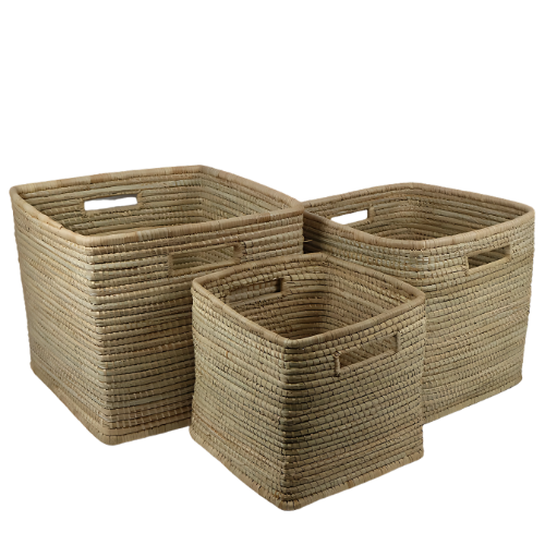 Natural Woven Storage Basket Set