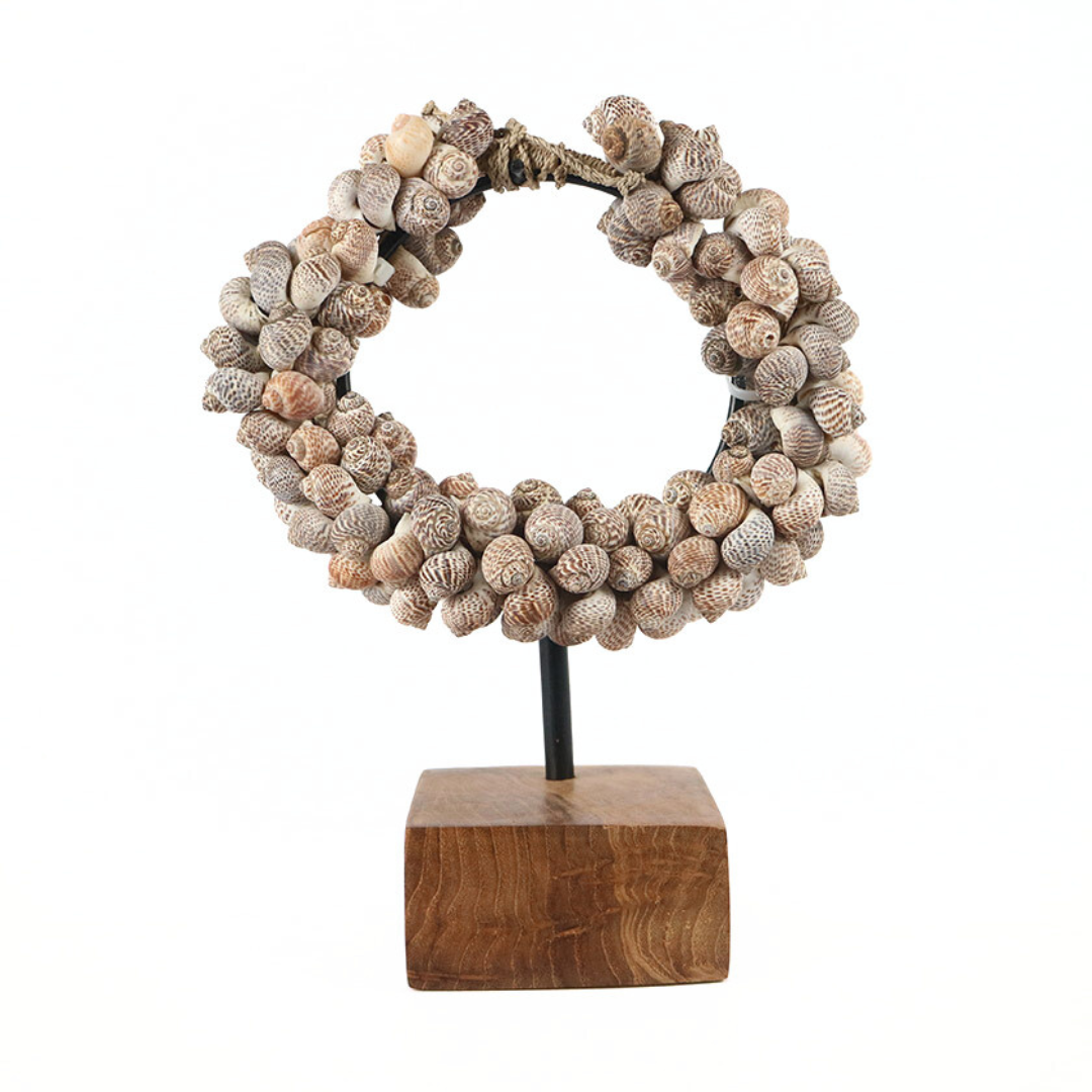 Boule Shell Bangle on Stand Brown Ornament