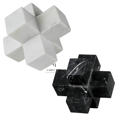 Geometric Marble Paperweight